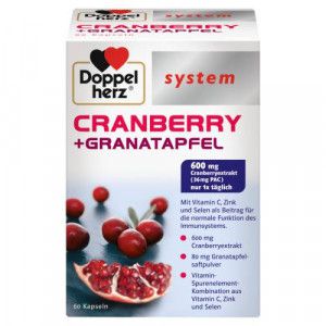 DOPPELHERZ Cranberry+Granatapfel system Kapseln